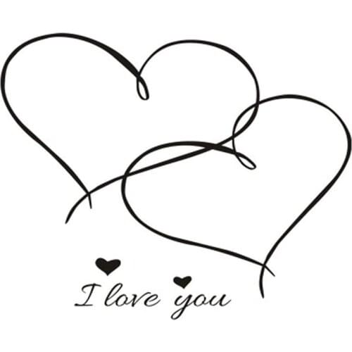 Love English Wall Stickers Bedroom Living Room Modern Removable Self-Adhesive DIY Wall Stickers Mural Decoration