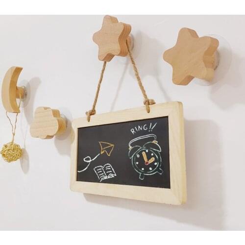 Solid Wood Wall Hooks Childrens Room Decorative Hooks Nordic Style Key Hook For Home Decoration Storage Furniture Hardware