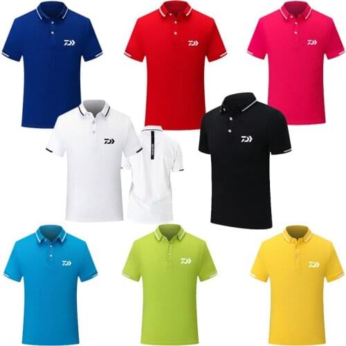 2020 New POLO Lapel Fishing Jersey Quick Dry Fishing Jersey Clothing Summer DAWA Short Sleeve Sunscreen Anti-UV Fishing T-Shirt