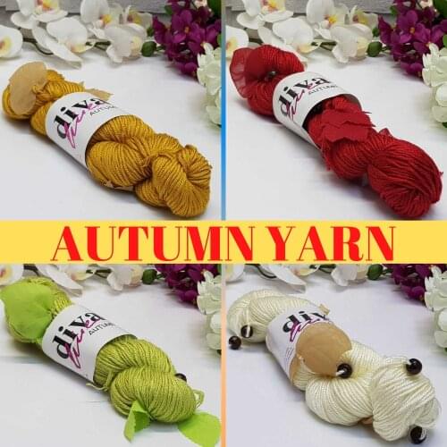 Autumn Yarn - Premium Knitted Yarn - 8 Color Options - 100 Meter (50gr) - Accessory Materials - Sweater - Booties - Hobby - Blouse - Shawls - Scarf - Vest - Cardigans - Beanie - Home Textile - Fantasy Knitted - DIY
