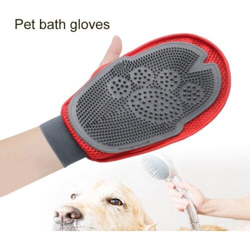 Pet Dog Cleaning Gloves Cat Dogs Bathing Massage Gloves Beauty Dog Accessories Cat Hair Grooming Left And Right Hand Available