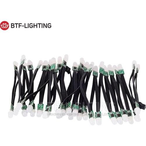 100pcs 9mm WS2811 RGB Led pixel Module, Black Green White RGB Wire IP30 Non-waterproof Addressable 2811 IC DC5V