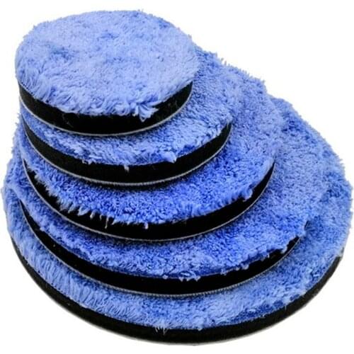 1/2/3/4/5/6/7 Inch Microfiber Polishing Pad Removing Wax Buffer Pads Replaceable Buffing Pads for DA/RO Polisher