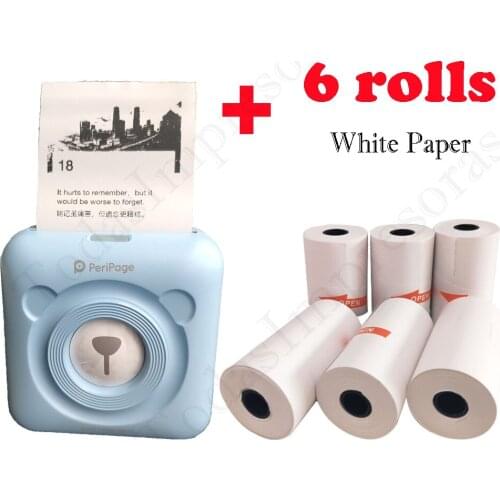 Peripage 203dpi Mini Portable Thermal Printer Photo Pocket Thermal Printers Paper 58mm Android IOS Cumpleanos Regalos Nino Papel