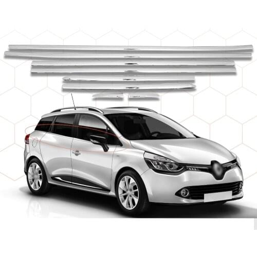 Renault Clio 4 For Sport Tourer Chrome Window Frame Trim 8 Piece 2012-2018
