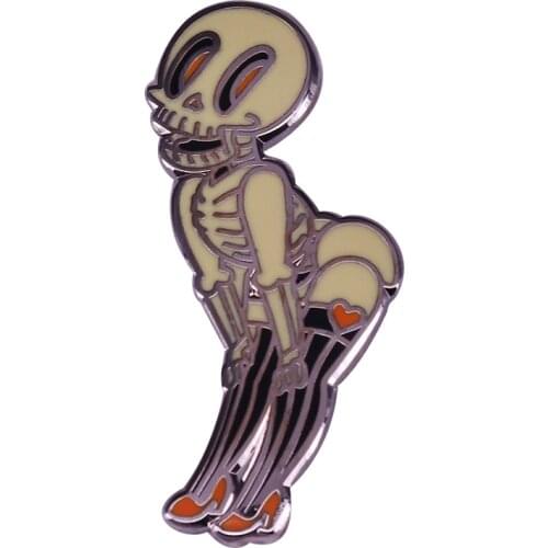Sassy skeleton pin Who says just human can dress up in sexy costume for Halloween? The lovely ladys ready to celebrate with you