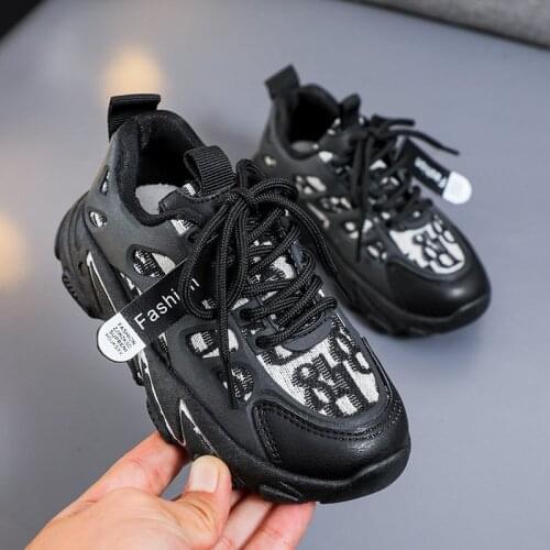 Sport Kids Mesh Sneakers Leather Anti-slippery Fashion Sneakers Boys Casual Shoes for Children Sneakers Girls Shoes