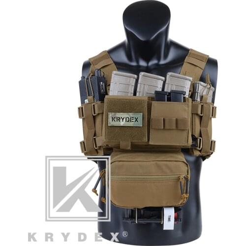 KRYDEX MK3 Tactical Classis Chest Rig Coyote Brown Mini Ranger Military Carrier Vest with Magazine Pouch For Airsoft Hunting