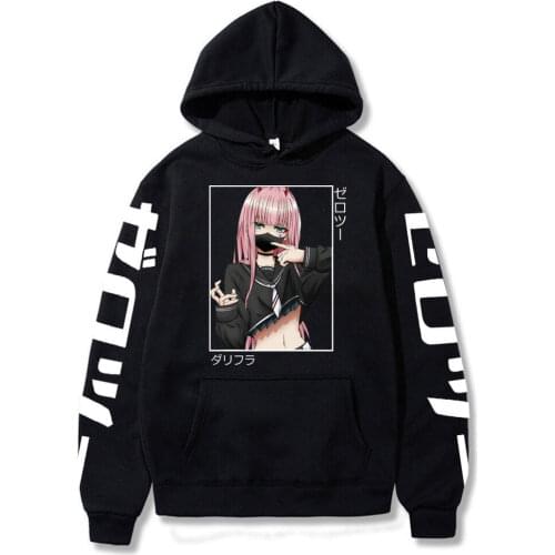 Darling In The Franxx Print Hoodies Janpanese Anime Men Women Sweatshirts Fashion Manga Zero Two Unisex Pullover Clothes