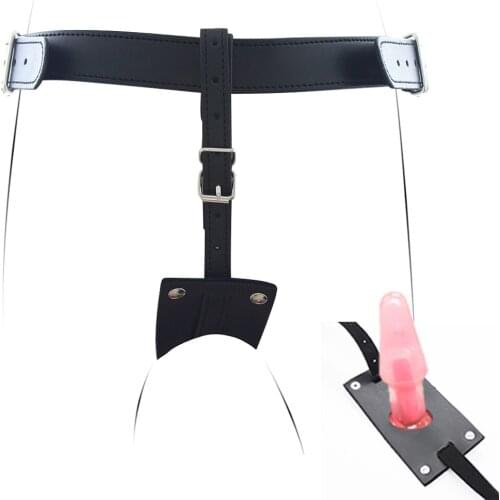 Adult Products Flirt Leather Pant Vibrating anal plug Leather Panties Mens chastity pants Womens Sexy Underwear chastity pants