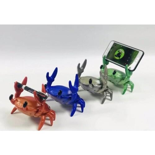 Universal F8 Crab Bluetooth Speaker Phone Stand Wireless Bluetooth Speaker TWS Cartoon Gift Card Home Audio Mount Mini Speaker