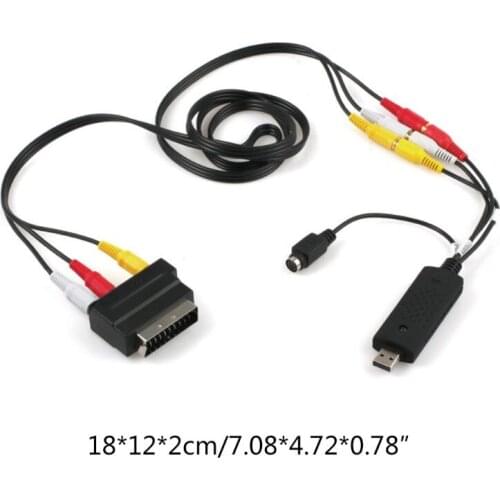 1Set USB2.0 VHS to DVD Converter Au-dio Video Capture Device Kit for Windows 10