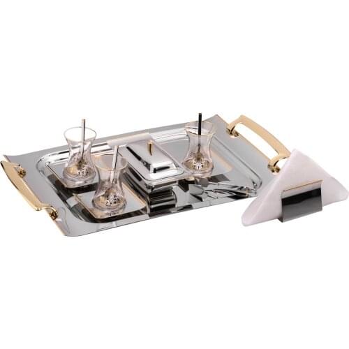 WONDERFUL MAGNIFICENT Karaca Fine Pearl İnci Gold Magic 41 Piece Tea Set Krc102altn FREE SHIPPING