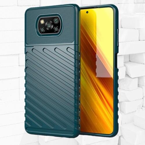 X3 NFC Sale Case For Mi Poco X3 NFC Protector Soft Silicone Thunder Armor Fashion Fitted Case For Xiaomi Poco X3 nfc Shell 6.67
