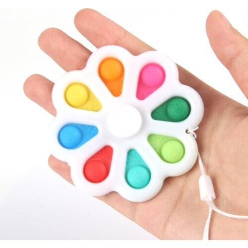 Finger Bubble Funny Toy Fidget Toys Spinners Relief Stress ADHD EDC Silicone Key Chain Colorful Fingertip Gyro Kids Adults Gifts