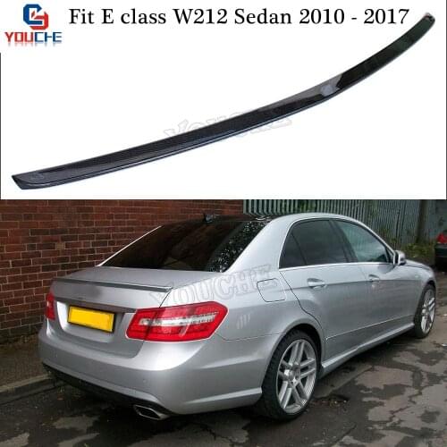 W212 AMG Style Carbon Fiber Rear Spoiler for Mercedes E W212 4-door Sedan 2010 - 2016 E200 E250 E300 E350 E500 Trunk Boot Lip