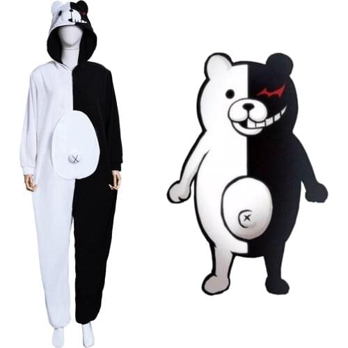 Anime Danganronpa Dangan Ronpa Monokuma Cosplay Costumes Monomi Pajamas Onesies Sleepwear Halloween Carnival Suit women clothing