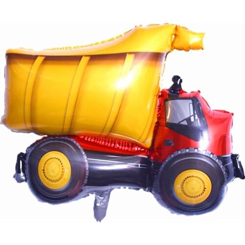 1pcs Babyshower Kids Happy Birthday Party Decorations Balloons big Toy Fire truck Construction Vehicle aeroplane airplane Ballon