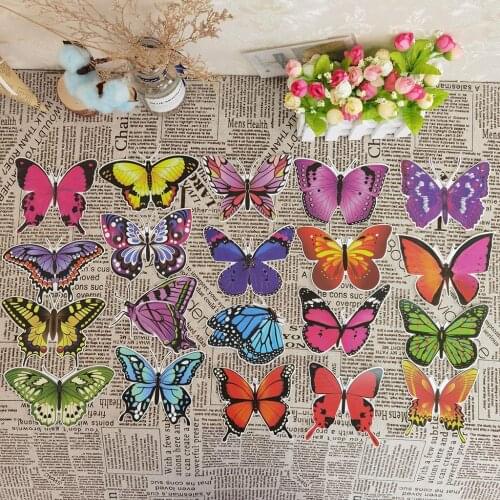 20 Pcs Butterfly Window Stickers, Decor Window Clings, Anti-Collision Window Alert Bird Stickers, Glass Window Clings