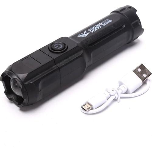 3 Modes Super Bright ABS Strong Light Focusing Led Flashlight Portable Multi-function Waterproof Switch Torch