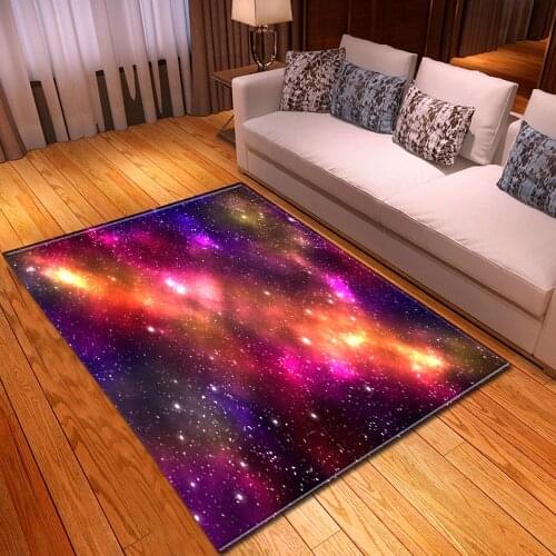 Cosmic Starry Sky Pattern 3D Living Room Carpet Children Bedroom Home Hallway Floor Large Rugs Kids Room Decorative Bedside Mat
