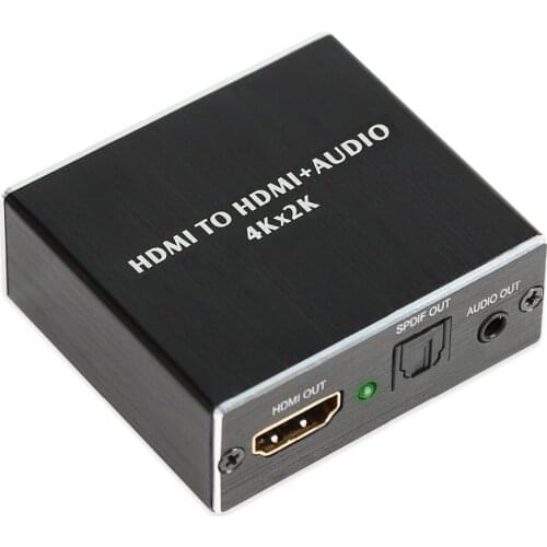4K x 2K HDMI Audio Extractor Converter to HDMI and Optical TOSLINK SPDIF 3.5mm Stereo Audio HDMI Splitter Adapter
