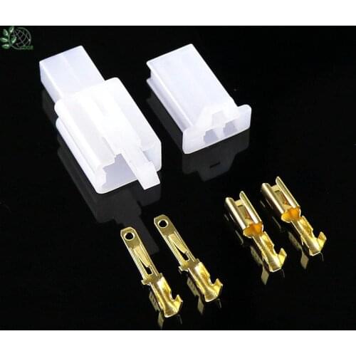 5set/lot 2.8mm 2 pin Automotive 2.8 Electrical wire Connector Male Female cable terminal plug Kits Motorcycle ebike car