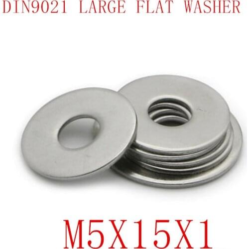 500pcs DIN9021 M5 5mmx15mmx1mm stainless steel large flat washer