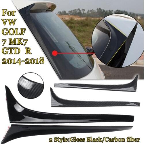 Car Carbon Fiber Rear Window Side Spoiler Wing For VW GOLF 7 MK7 GTD R 2014-2018 Car-styling Auto Accessories