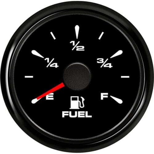 Stainless Steel 52mm Car Boat Fuel Level Gauge 0~190 ohm Fuel Gauge Waterproof Oil Level Indicator with Backlight