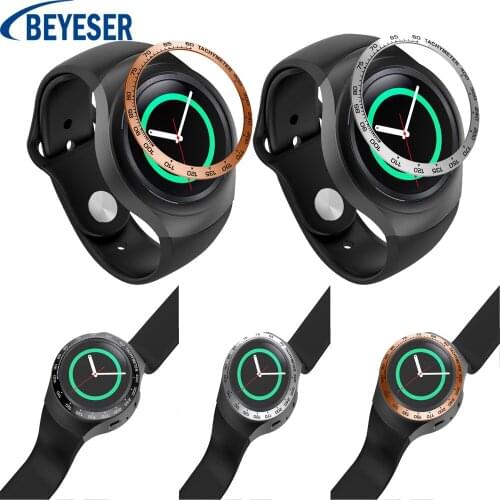For Samsung Sport S2 SM-R720 Bezel Ring Adhesive Cover Metal Protection Circle Frame Case Cover For Samsung Galaxy Watch 42mm