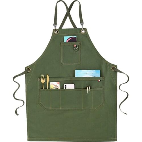 Customized personalized Adults Apron Adjustable Canvas Apron Cooking Accessories for Women Men cleaning gardener