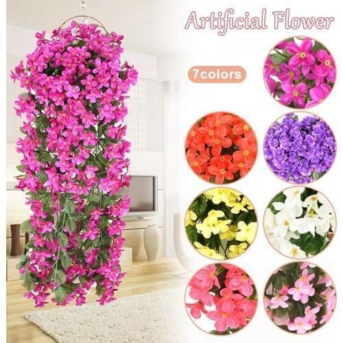 Artificial Fake Hanging Flowers Vine Plant Home Garden Indoor Outdoor Decor