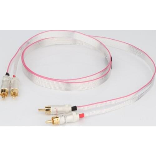 Hifi Nordost White Heaven OCC Copper Signal RCA Cable With Gold Plated Gold Snake RCA Plug Interconnect Cable
