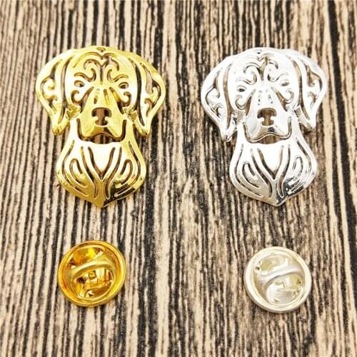 LPHZQH Trendy Long Hair Dachshund Dog Broches Butterfly Clasp Collar Pin Jewelery Clothing Accessories Mens Gift