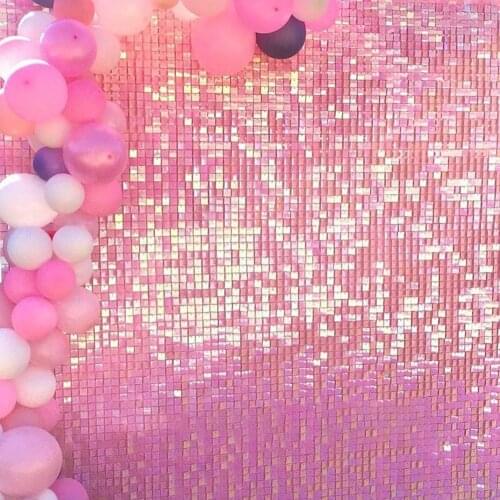 Shimmer Wall Backdrop Sequin Panel Event Supply Party Decorative Wind Activate Sparkly Mirror Color Wedding Decoration Birthday