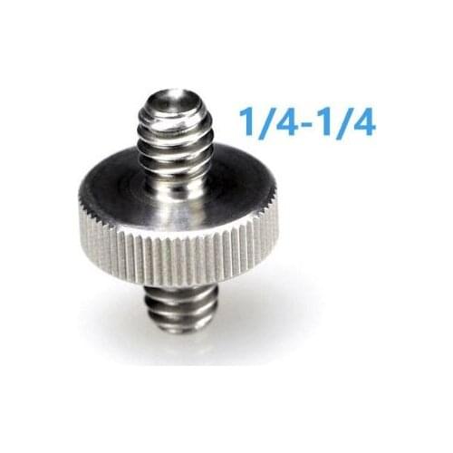Metal 1/4\" Male to 1/4\" Male Threaded Adapter 1/4 Inch Double Male Screw Adapter for Tripod Camera Accessories