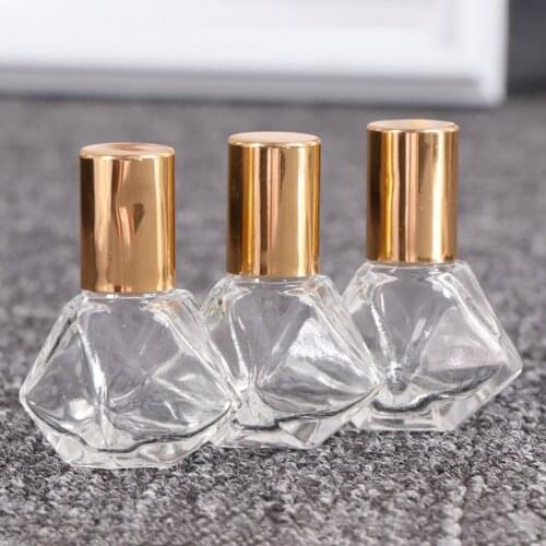1PC High Quality 8ML Mini Essential Oils Metal Roller Ball Glass Perfume Bottles Traveler Empty Roll-On Refillable Bottles New