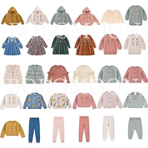 Shipment In October) Per-sale 2021 LM Toddler Girl Clothes A/W Knitting Sweaters&Pants&Dress&Vest Autumn Girl Toddler Outfits