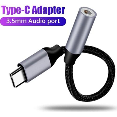FONKEN USB Type C To 3.5mm Audio Jack Adapter For Wired Headphones Connecting Cellphones Type C To Earphones Cable Adapters