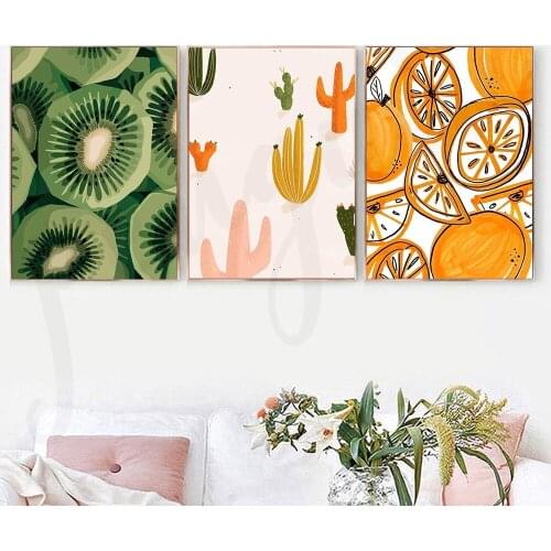 Still Life Orange Fruit Poster and Print Wall Art Canvas Painting Pictures Modern Gallery Home Decor for Living Room