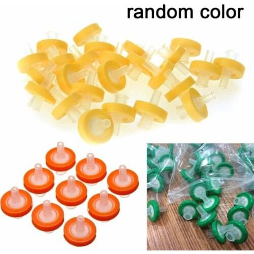 25PCS Plastic Nylon Syringe Filter OD 13mm 0.22 MICR Disposable Chemistry Lab