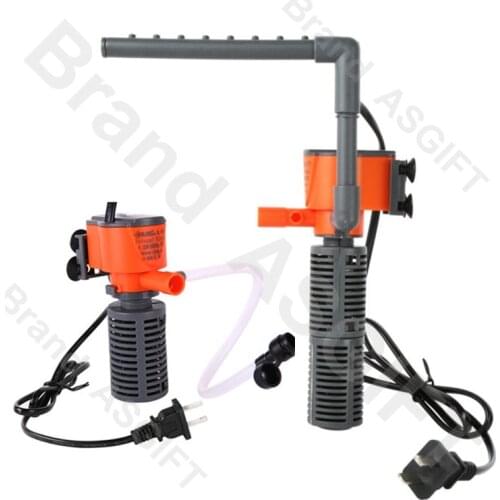 3W 5W Submersible Aquarium Filter Quiet Fish Tank Internal Filter Pump Air Oxygen Water Circulation for Fish Turtle Tank