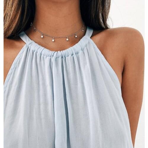 Five-pointed Star Pendant Chains Necklaces for Women Fashion Jewelry 2021 Personalized