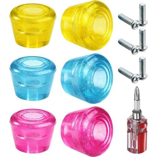 Rubber Roller Skate Toe Stoppers with Screws,Double Row Skate Brake Head,Four-Wheel Roller Skate Brake
