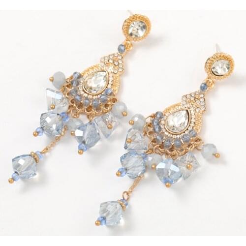 Pauli Manfi 2021 Fashion Creative Acrylic Rhinestone Earrings Girls Popular Retro Party Jewelry Accessories