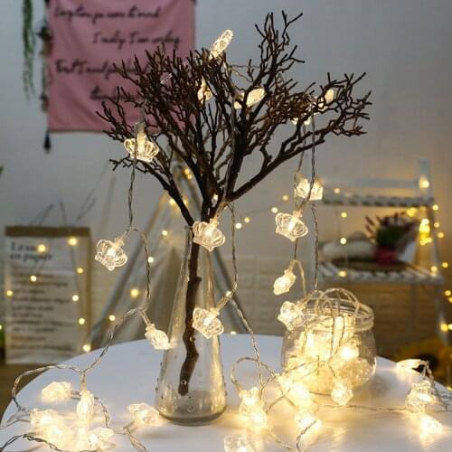LED Fairy Lights Crown Decoration Lights String Lights Crown Stars Flashing Lights Christmas Tree Arrangement String Lights