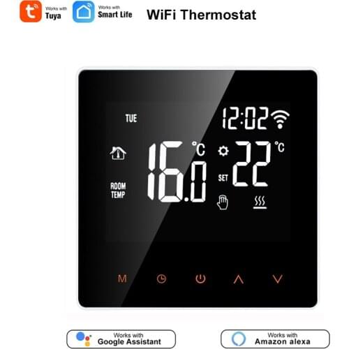 Tuya Smart Life WiFi Thermostat Temperature Controller for Water/Electric floor Heating Water/Gas Boiler Works with Alexa Google