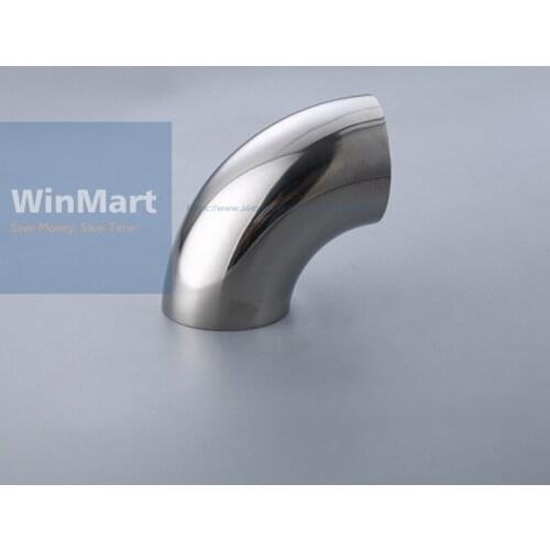 133mm Pipe O/D 304 Stainless Steel Sanitary Butt Weld 90 Degree Elbow Bend Pipe Fitting For Home Brew Beer Exhaust