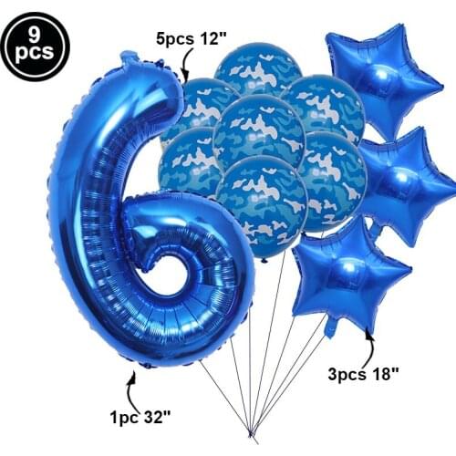 Air Force Navy Army Ballons Army Party Decoration Army Balls Served Camouflage Balls 1 2 3 4 5 6 7 8 9 Hapy Brithday Supplies